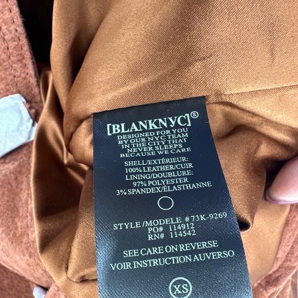 Blank NYC Suede Leather Moto Jacket in El Dorado Size XS NWT - Picture 8 of 9